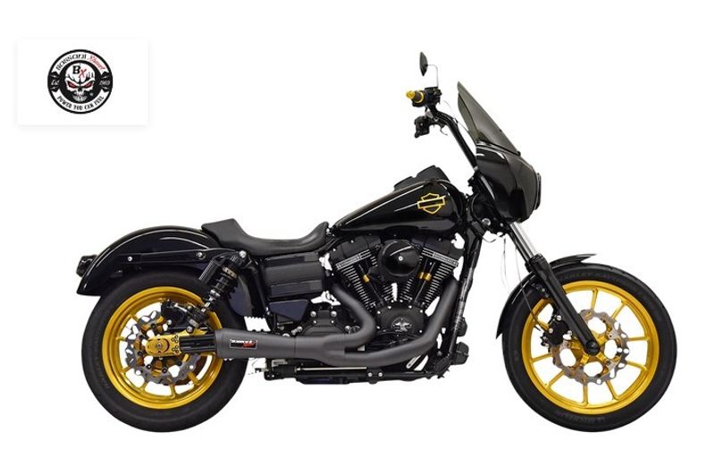 Avgassystem Bassani Xhaust Ripper 2 1 svart Dyna 06-17