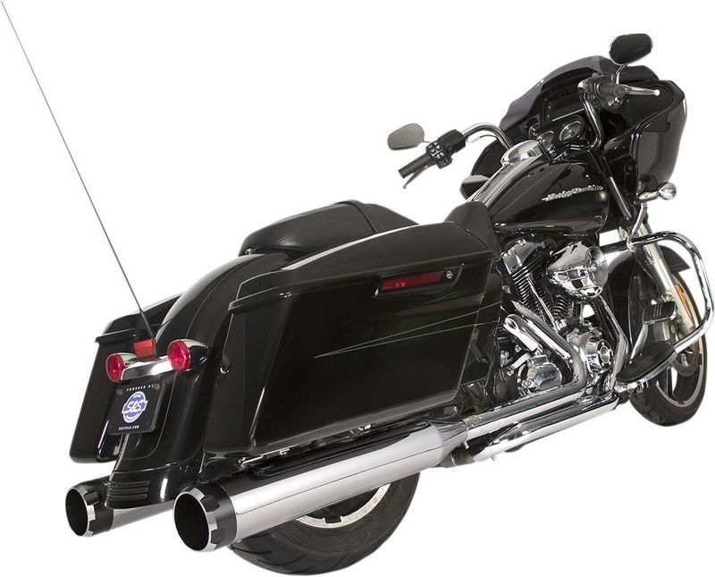 Avgassystem S&S El Dorado dubbel Touring 09-16 krom