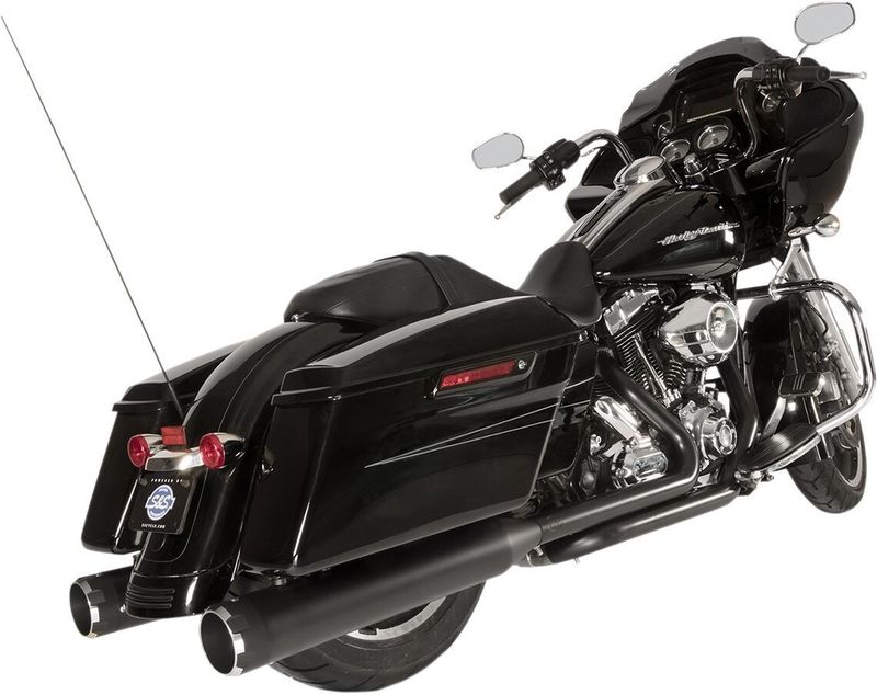 Avgassystem S&S El Dorado dubbel Touring 09-16 svart