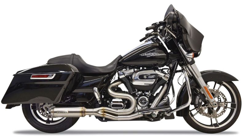 Avgassystem Bassani Xhaust 2 into-1 Mid-Length FL17 2-1 rostfri Touring 17-upp