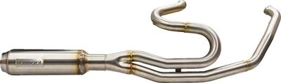 Avgassystem Bassani Xhaust 2 into-1 Mid-Length FL17 2-1 rostfri Touring 17-upp