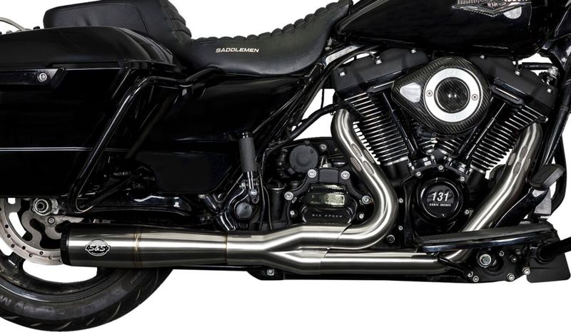 Avgassystem S&S 2 into-1 Diamondback rostfri diamond Touring 17-upp