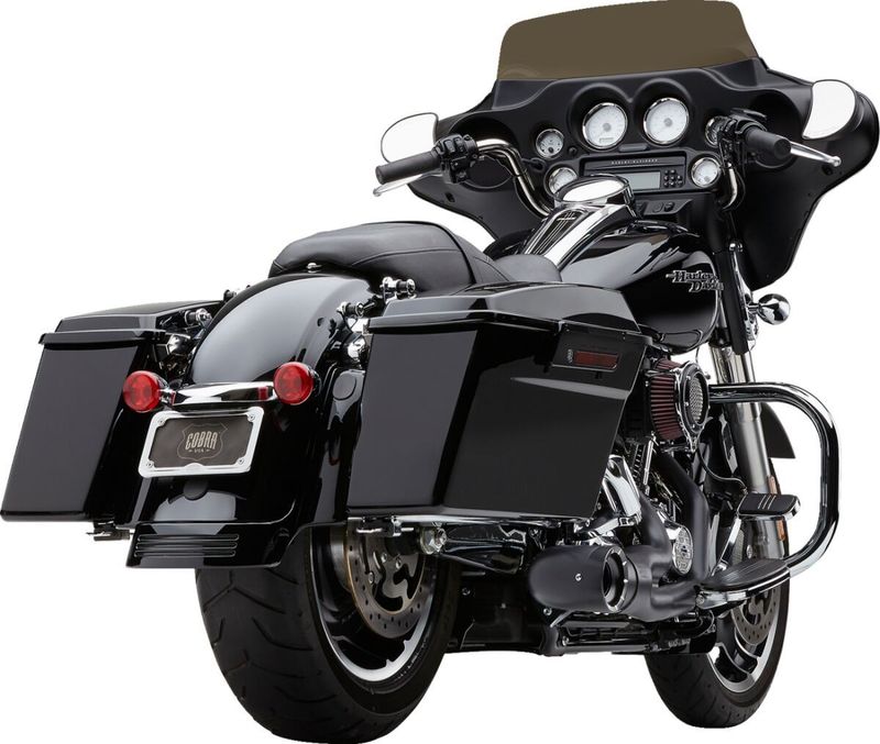Avgassystem Cobra Turn Out 2 1 krom FLT/Touring 09-16