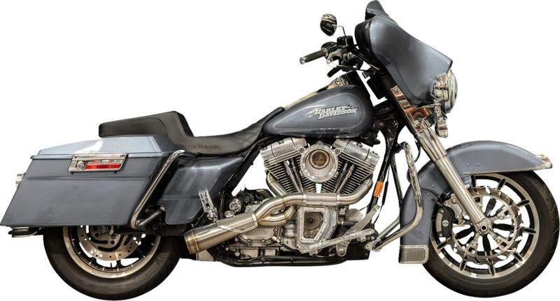 Avgassystem Trask 2 into-1 Sexy Touring 99-16 rostfri