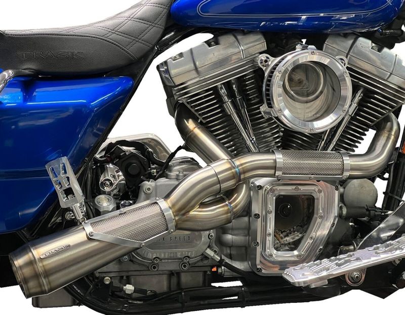 Avgassystem Trask 2 into-1 Sexy Touring 99-16 rostfri