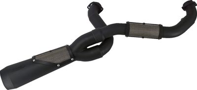 Avgassystem Trask 2 into-1 Sexy Touring 99-16 svart