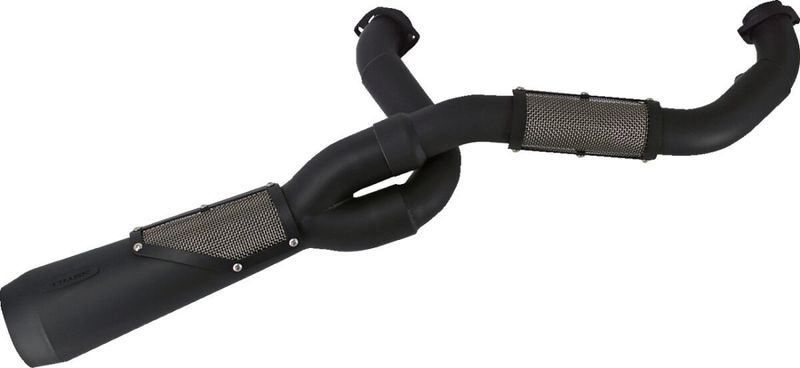 Avgassystem Trask 2 into-1 Sexy Touring 99-16 svart