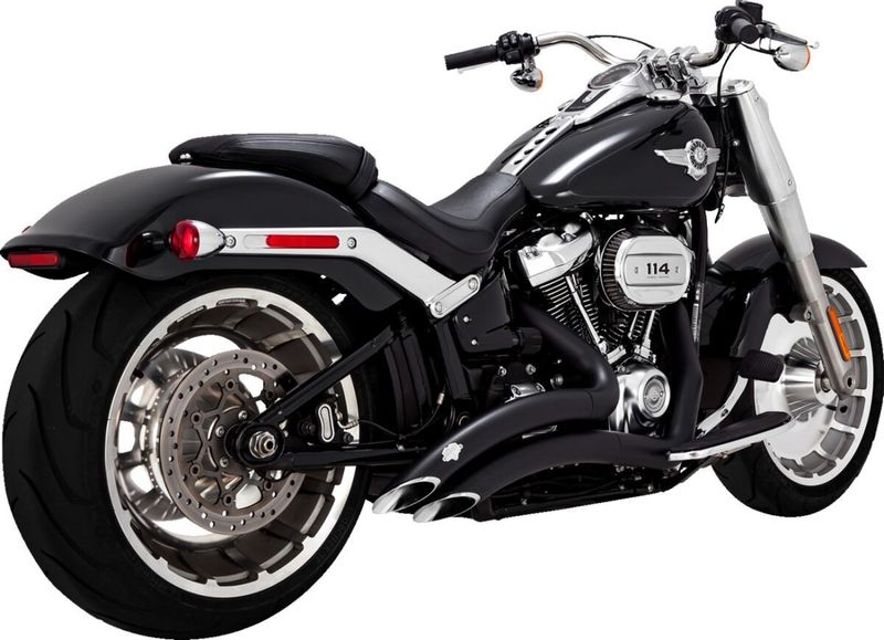 Avgassystem Vance & Hines PCX Radius 2-1/2" Softail FLFB Fat Boy 107 18-20 m.fl. svart