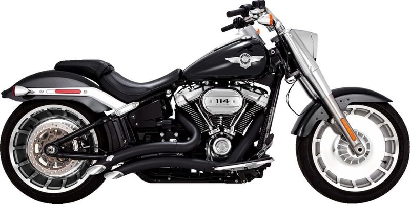 Avgassystem Vance & Hines PCX Radius 2-1/2" Softail FLFB Fat Boy 107 18-20 m.fl. svart