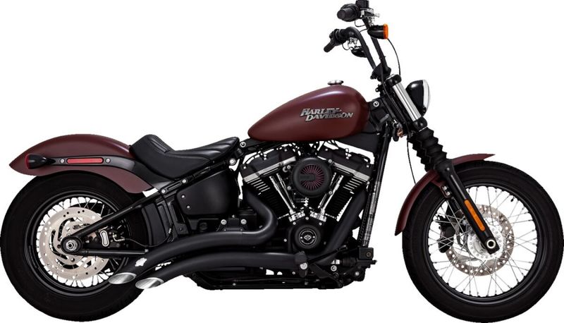 Avgassystem Vance & Hines PCX Radius 2-1/2" svart Softail FXBB Street Bob 107 m.fl.