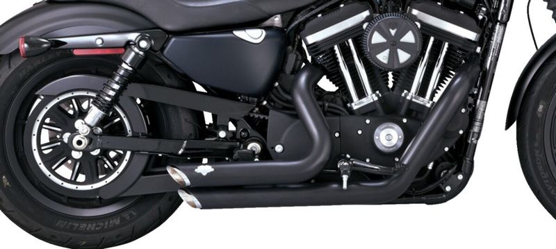 Avgassystem Vance & Hines PCX Shortshots Staggered svart XL Sportster 14-22