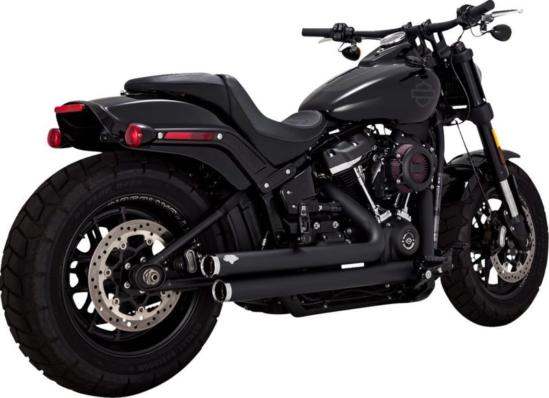Avgassystem Vance & Hines PCX 2-1/2" Softail FXBB Street Bob 107 m.fl. svart