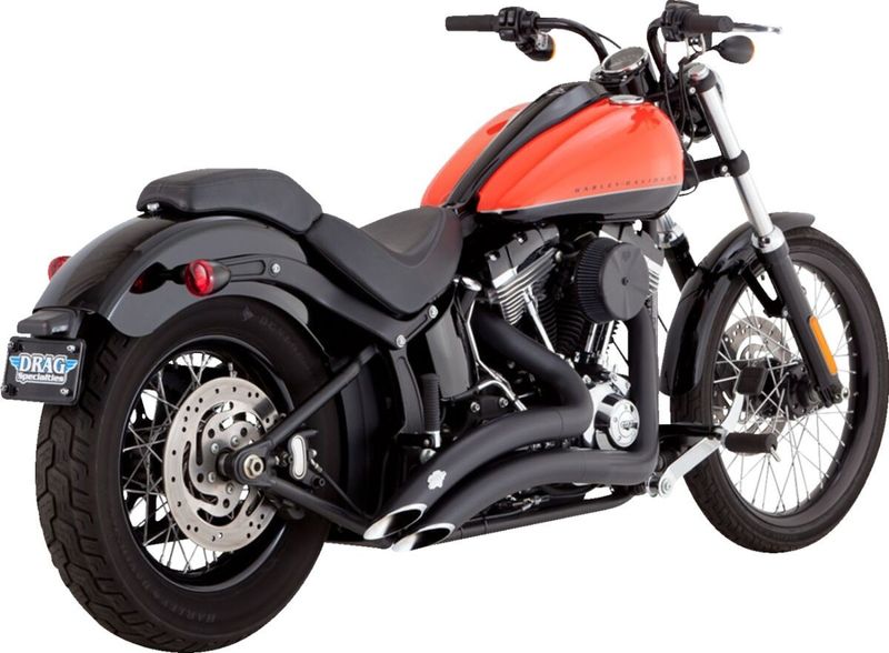 Avgassystem Vance & Hines 2 2-1/2" svart Softail 86-17