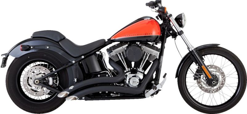 Avgassystem Vance & Hines 2 2-1/2" svart Softail 86-17