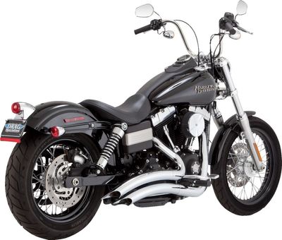 Avgassystem Vance & Hines 2 2-1/2" krom Dyna 06-09
