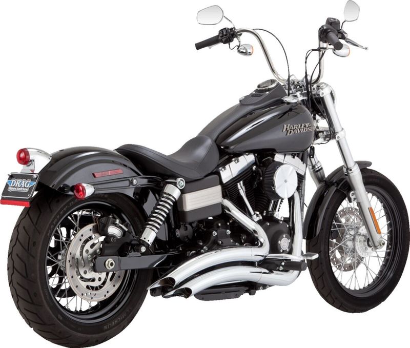 Avgassystem Vance & Hines 2 2-1/2" krom Dyna 06-09