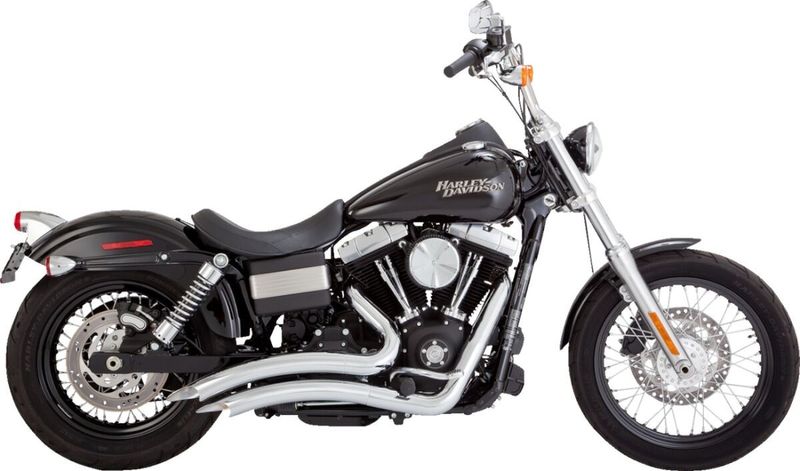 Avgassystem Vance & Hines 2 2-1/2" krom Dyna 06-09