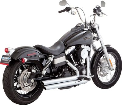 Avgassystem Vance & Hines Shots Dyna 06-09 krom
