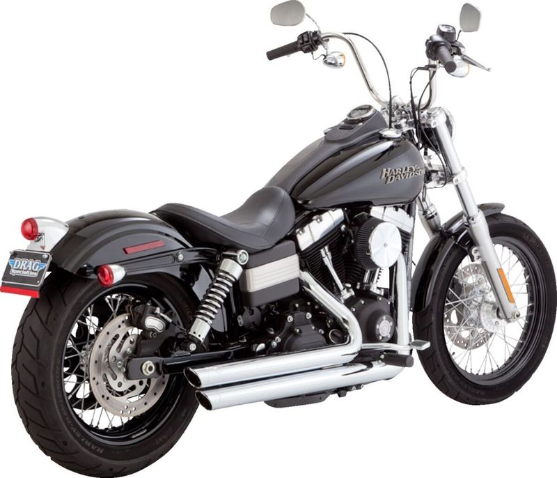 Avgassystem Vance & Hines Shots Dyna 06-09 krom