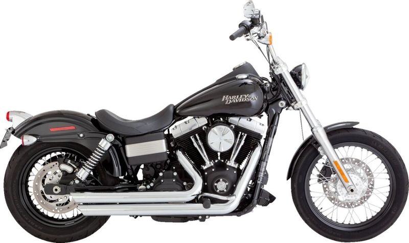 Avgassystem Vance & Hines Shots Dyna 06-09 krom
