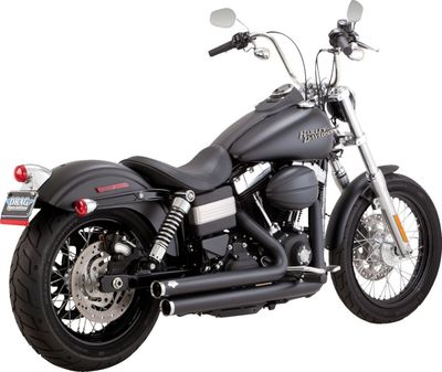 Avgassystem Vance & Hines Shots Dyna 06-09 mattsvart