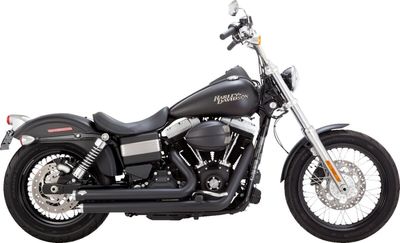 Avgassystem Vance & Hines Shots Dyna 06-09 mattsvart