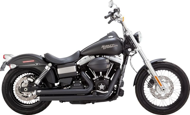 Avgassystem Vance & Hines Shots Dyna 06-09 mattsvart