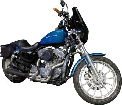 Avgassystem Trask 2 into-1 Assault svart Sportster 04-22