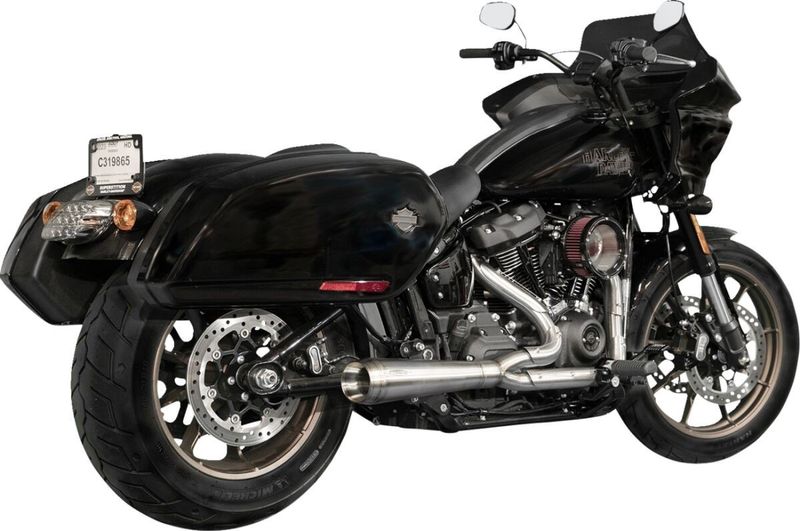 Avgassystem Trask 2 into-1 Assault rostfri Softail 18-24