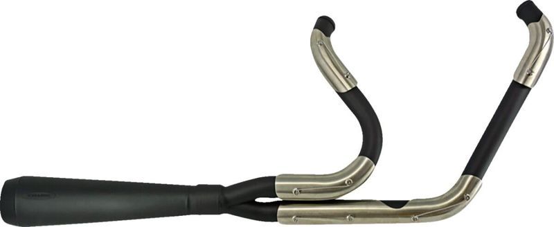 Avgassystem Trask 2 into-1 Assault svart Softail 18-24