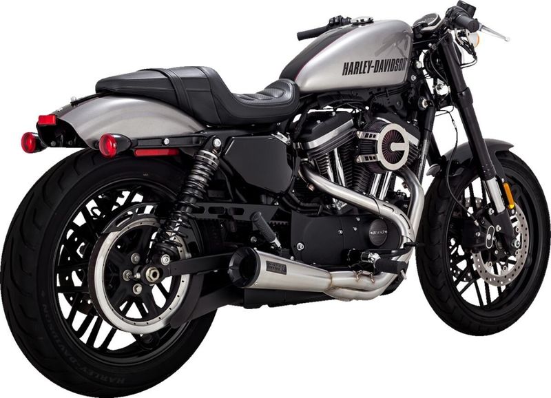 Avgassystem Vance & Hines 2 into-1 Upsweep rostfri Sportster 04-13
