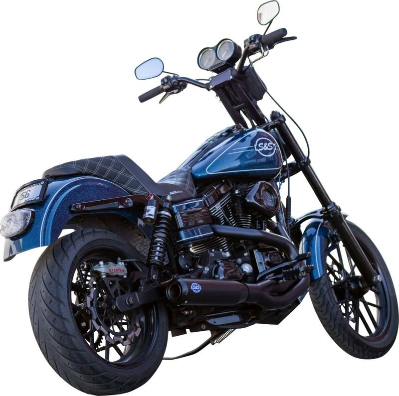 Avgassystem S&S 2 into-1 Qualifier svart Dyna 06-07