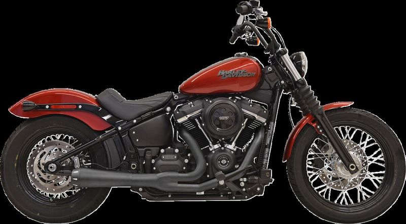 Avgassystem Bassani Xhaust 2 into-1 Rage III svart Softail 18-upp