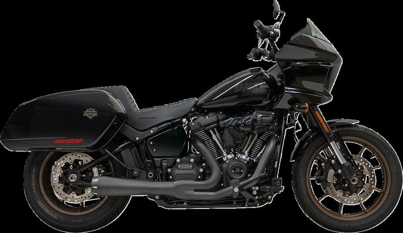 Avgassystem Bassani Xhaust 2 into-1 Rage III svart Softail 18-24