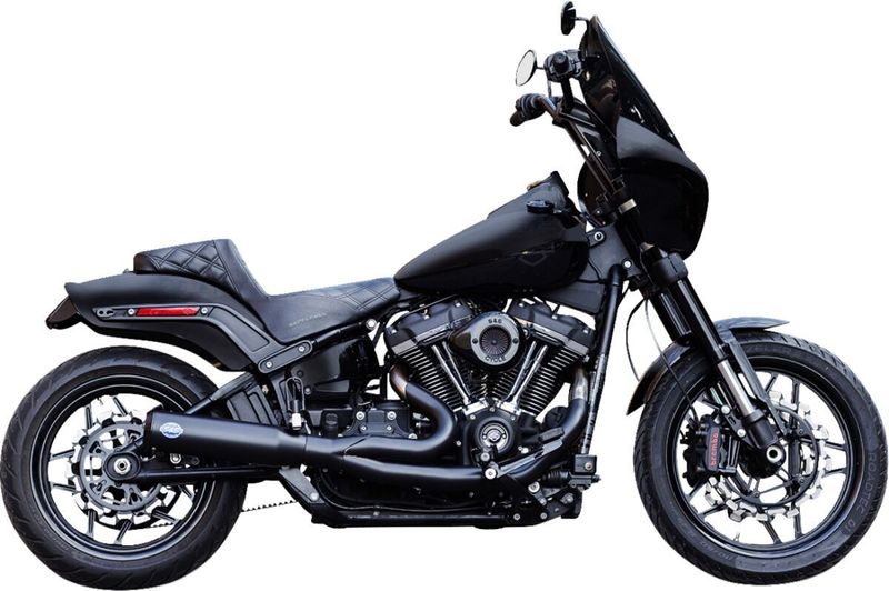 Avgassystem S&S 2 into-1 Qualifier Softail 18-upp svart