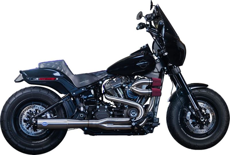 Avgassystem S&S 2 into-1 Superstreet rostfri Softail 18-23