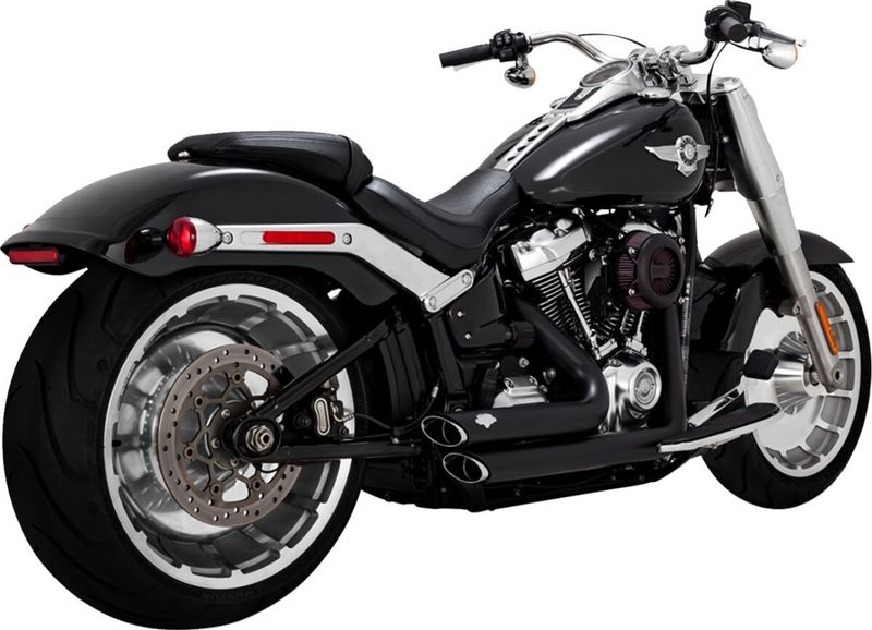 Avgassystem Vance & Hines Softail 18-upp svart