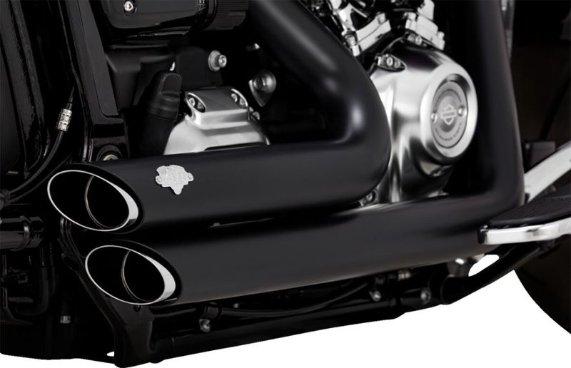 Avgassystem Vance & Hines Softail 18-upp svart