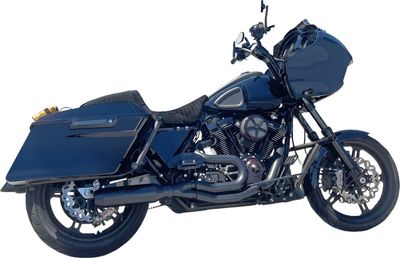 Avgassystem Bassani Xhaust 2 into-1 Mid-Length Bike svart Touring 17-upp, Softail 24