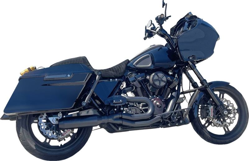 Avgassystem Bassani Xhaust 2 into-1 Mid-Length Bike svart Touring 17-upp, Softail 24