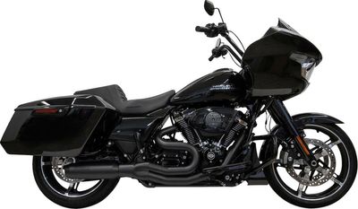 Avgassystem Bassani Xhaust 2 into-1 Mid-Length Bike svart Touring 17-upp, Softail 24
