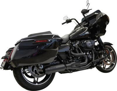 Avgassystem Bassani Xhaust 2 into-1 Mid-Length Bike svart Touring 17-upp, Softail 24