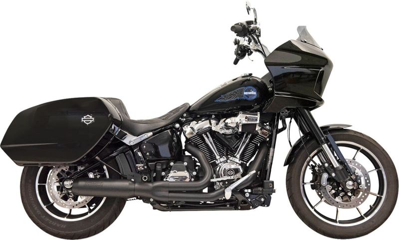 Avgassystem Bassani Xhaust 2 into-1 Rage svart Softail 21-upp