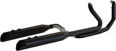 Avgassystem Khrome Werks 2 into-1-into-2 Dominator-SR Touring 17-upp, Softail 24 svart