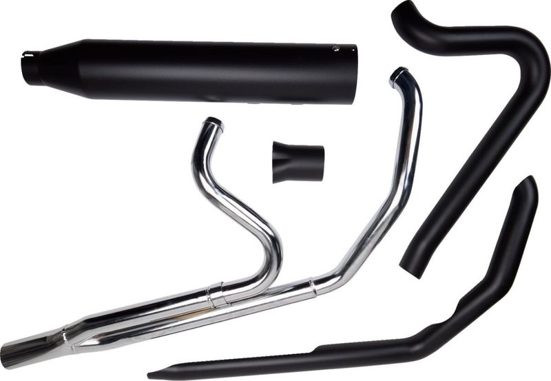 Avgassystem Khrome Werks 2 into-1 Outlaw-SR Touring 17-upp, Softail 24 svart
