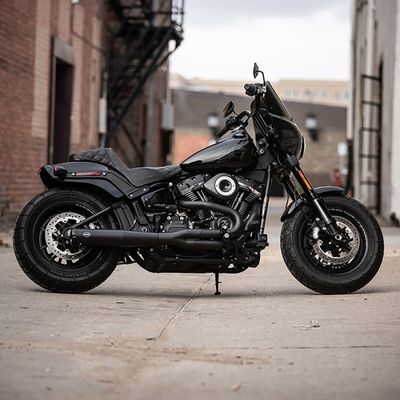 Avgassystem S&S 2 into-1 svart Softail 18-24