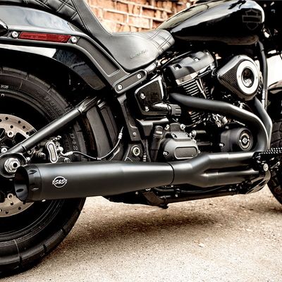 Avgassystem S&S 2 into-1 svart Softail 18-24