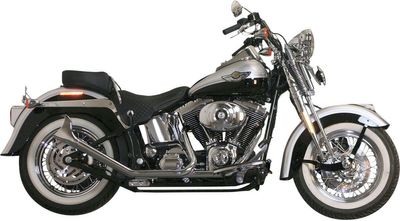 Avgassystem Paughco Upswept Fishtails krom Softail 00-17