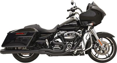 Avgassystem Bassani Xhaust Rage 2 1 B4 MEG17+FL svart bak Touring 17-upp, Trike 21