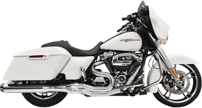 Avgassystem Bassani Xhaust Rage 2 1 B4 krom bak Touring 17-upp, Trike 21